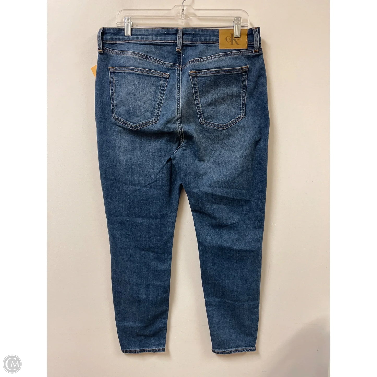 Jeans Skinny By Calvin Klein In Blue Denim, Size: 16