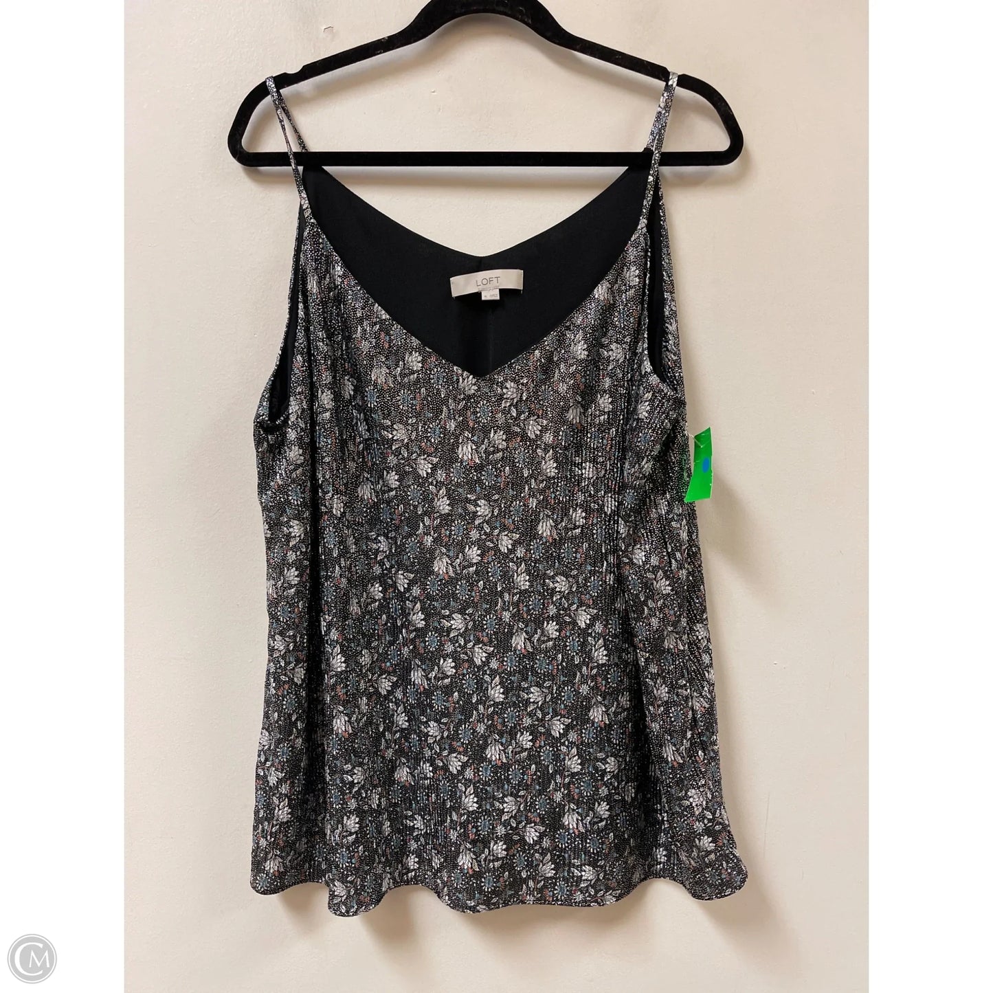 Top Sleeveless By Loft In Floral Print, Size: Xl