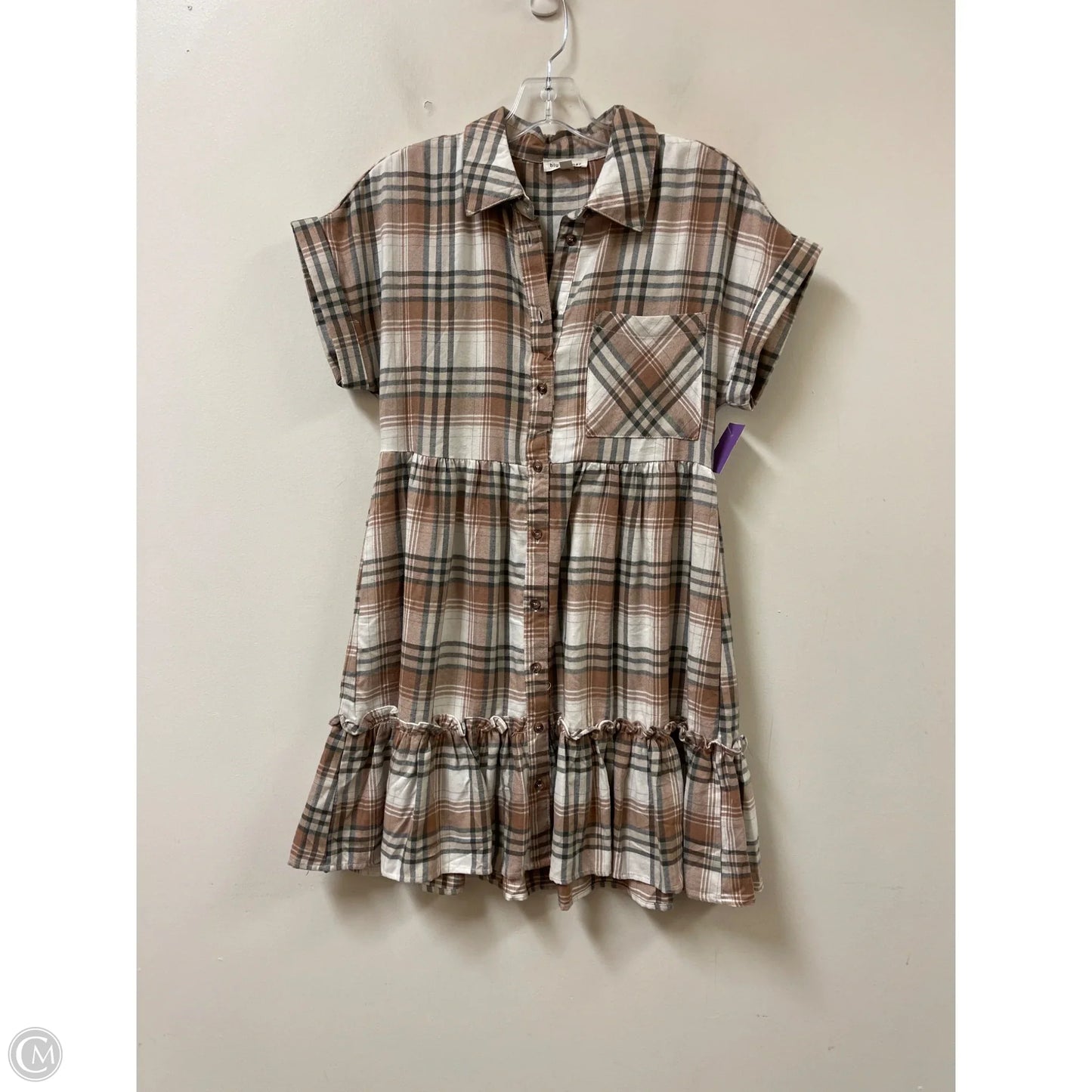 Dress Casual Midi By Blu Pepper In Brown, Size: S