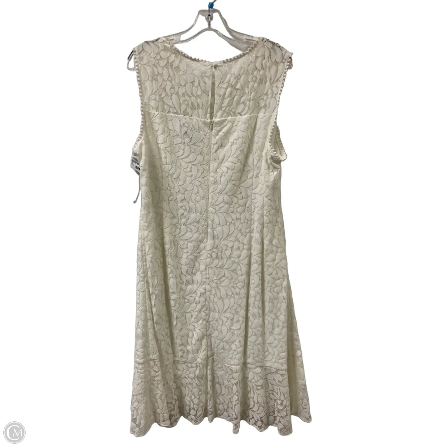 Dress Casual Midi By Jessica Howard In Cream, Size: 1x