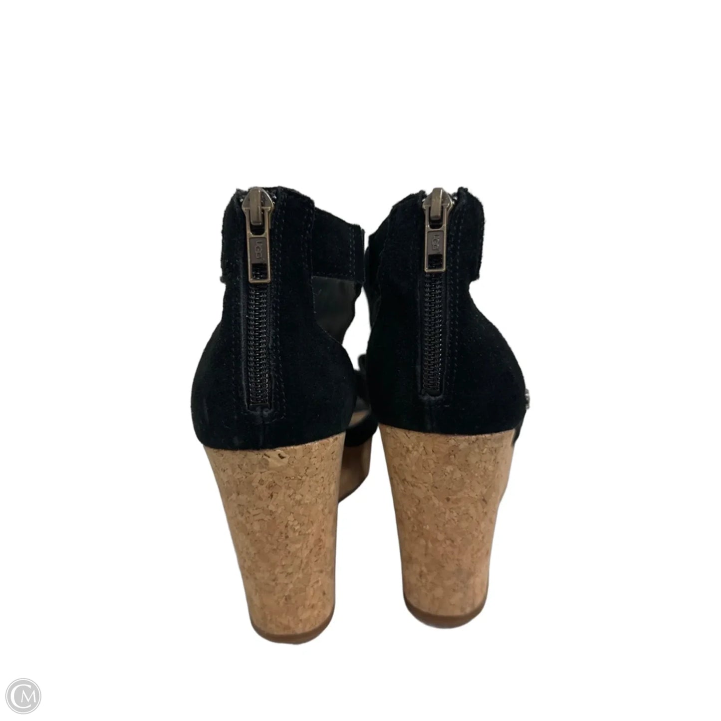 Sandals Designer By Ugg In Black, Size: 8