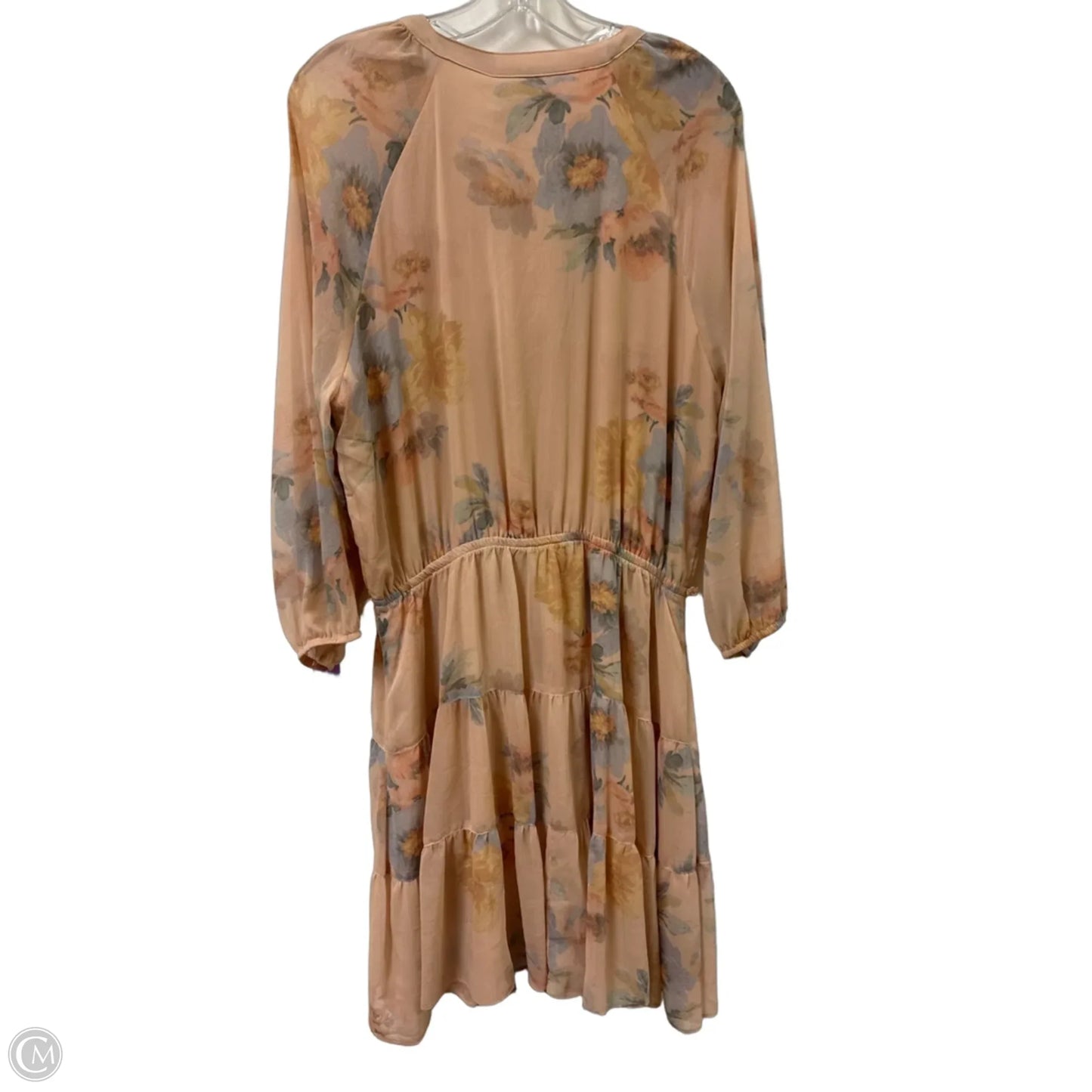 Dress Casual Midi By Lauren By Ralph Lauren In Peach, Size: Xl