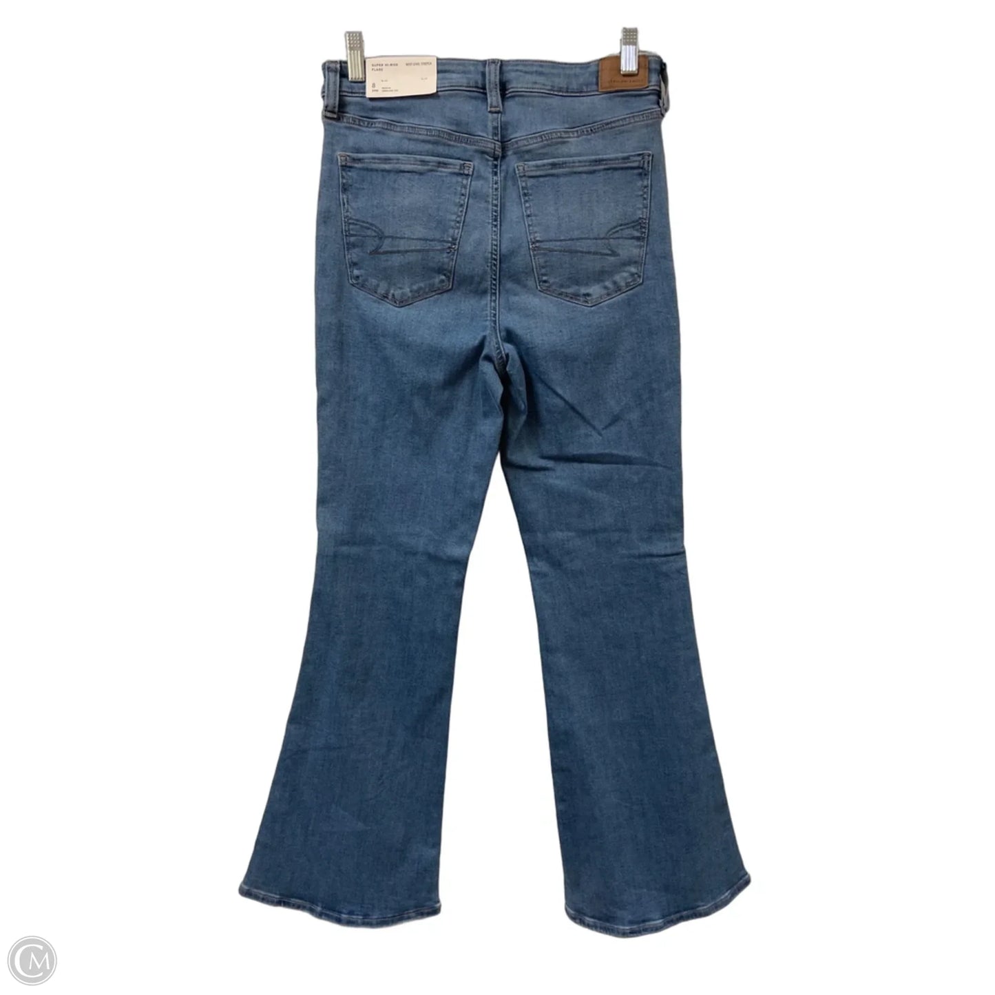 Jeans Wide Leg By American Eagle In Blue Denim, Size: 8
