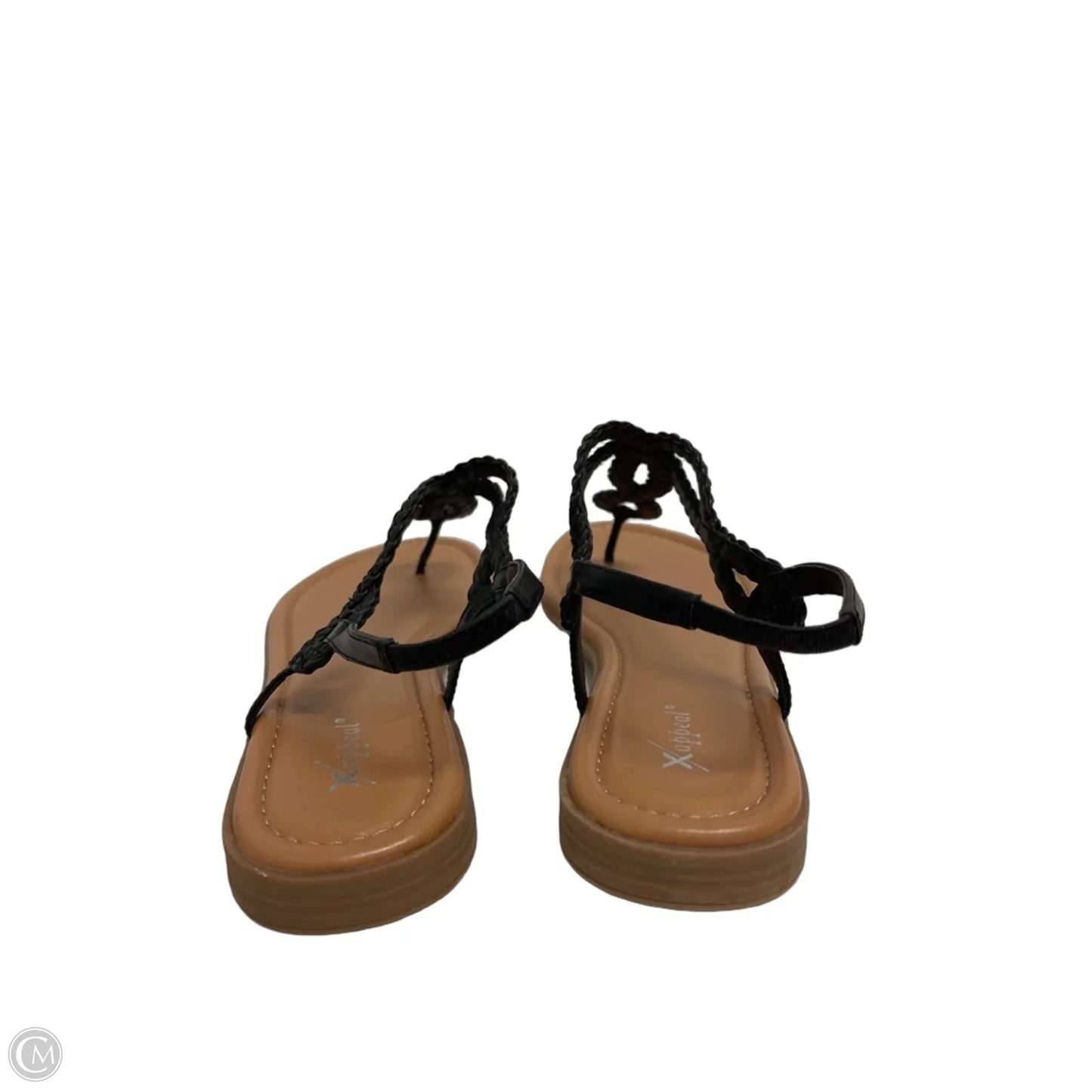 Sandals Flats By Xappeal In Black, Size: 10