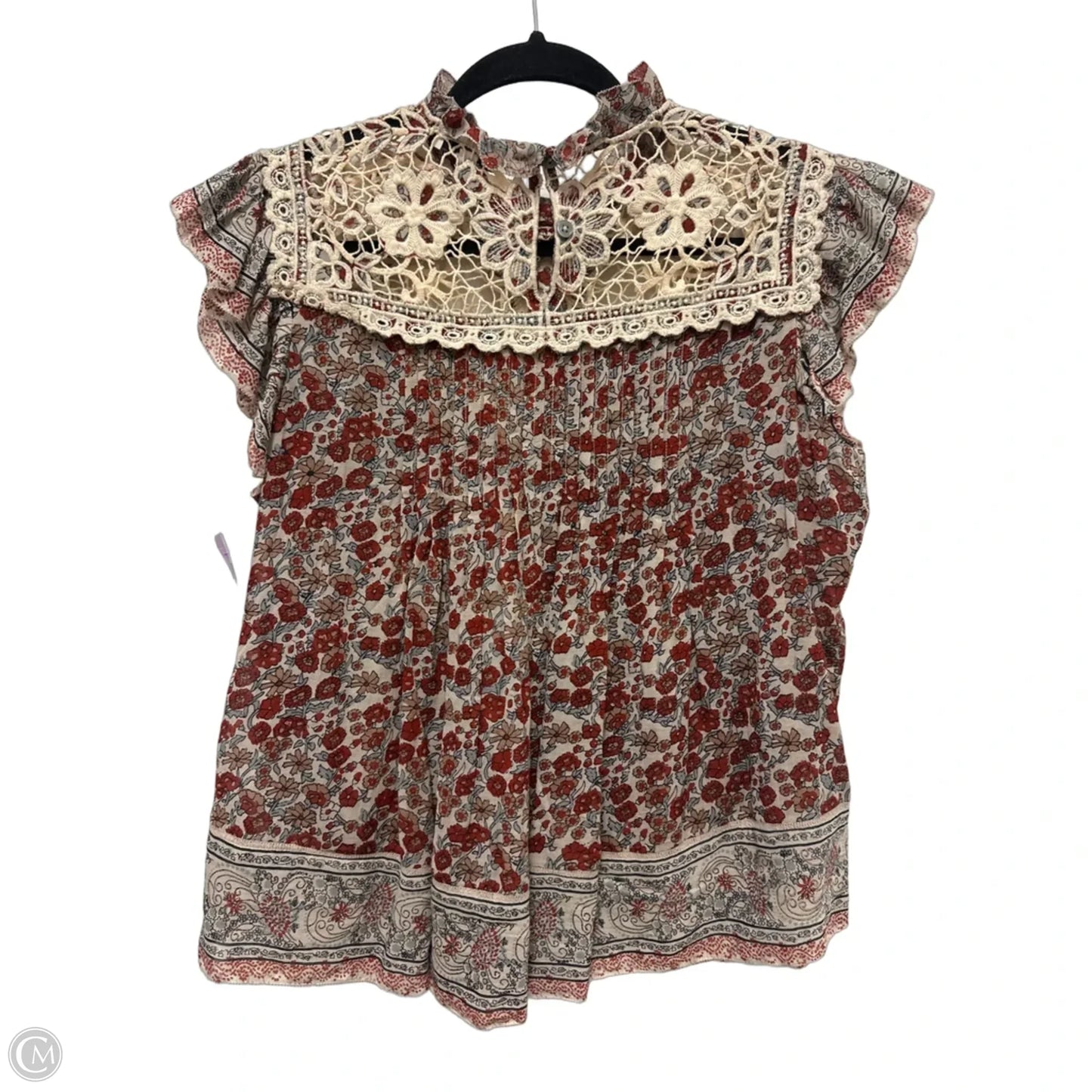 Top Short Sleeve By Cmc In Floral Print, Size: S