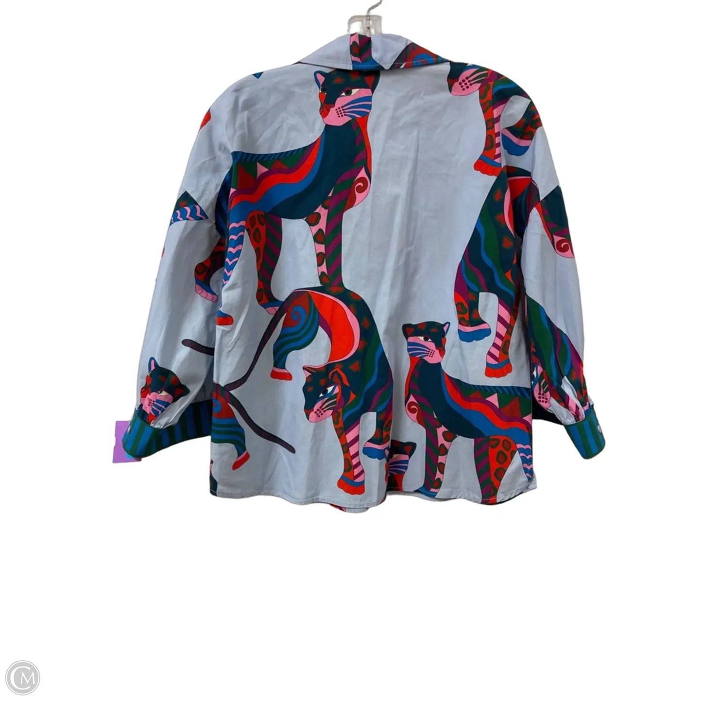 Blouse Long Sleeve By Cma In Blue, Size: M