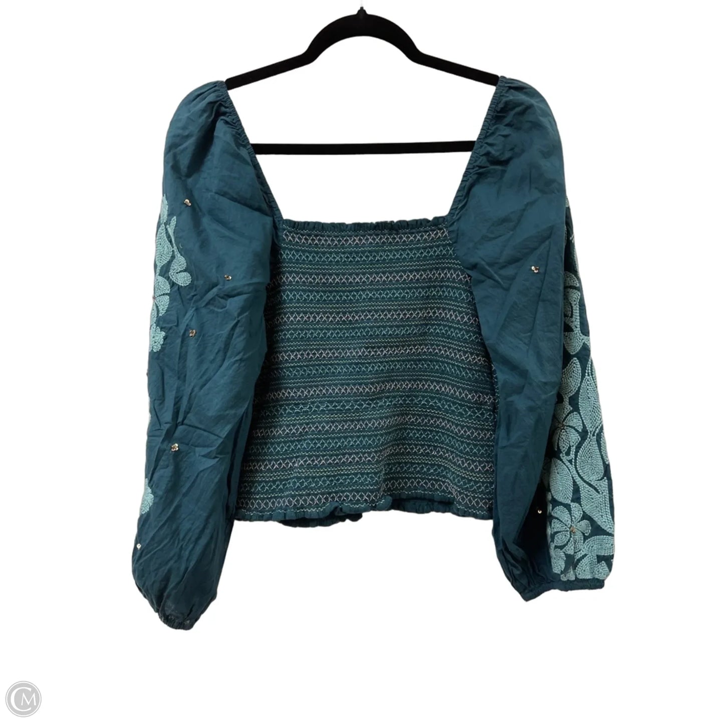 Top Long Sleeve By Anthropologie In Blue, Size: M