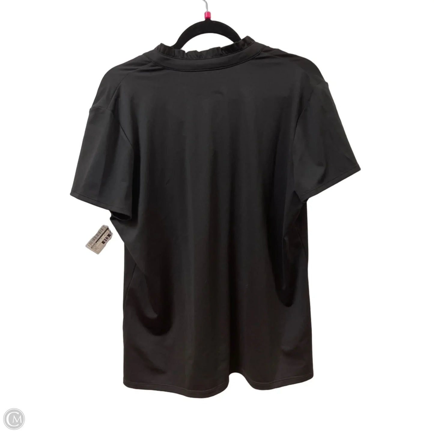 Athletic Top Short Sleeve By Chicos In Black, Size: L