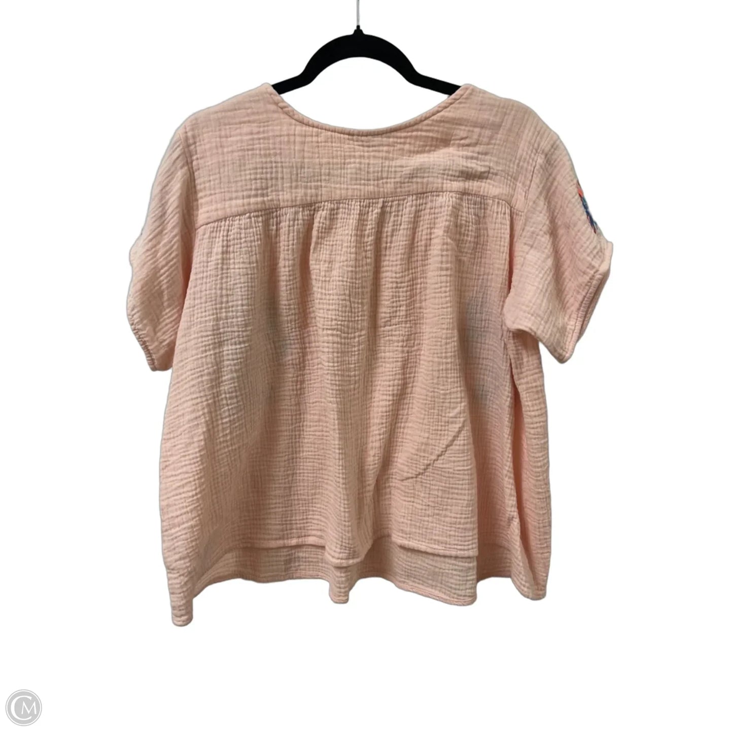 Top Short Sleeve By See And Be Seen In Pink, Size: L