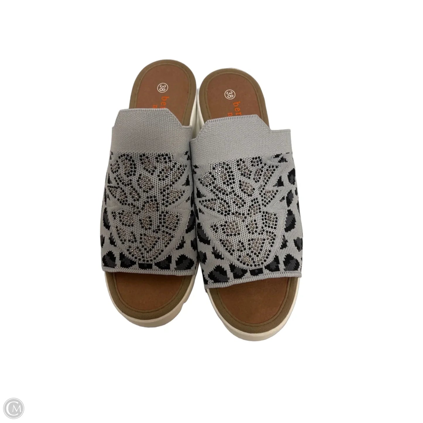 Sandals Heels Platform By Bernie Mev In Grey, Size: 7.5