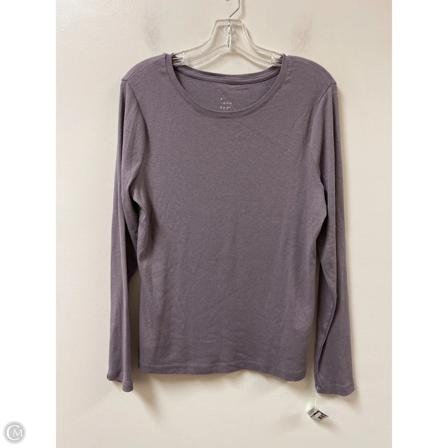 Top Long Sleeve Basic By A New Day In Purple, Size: Xl