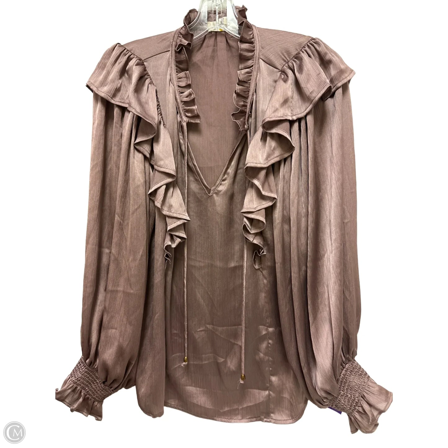 Top Long Sleeve By Entro In Mauve, Size: M