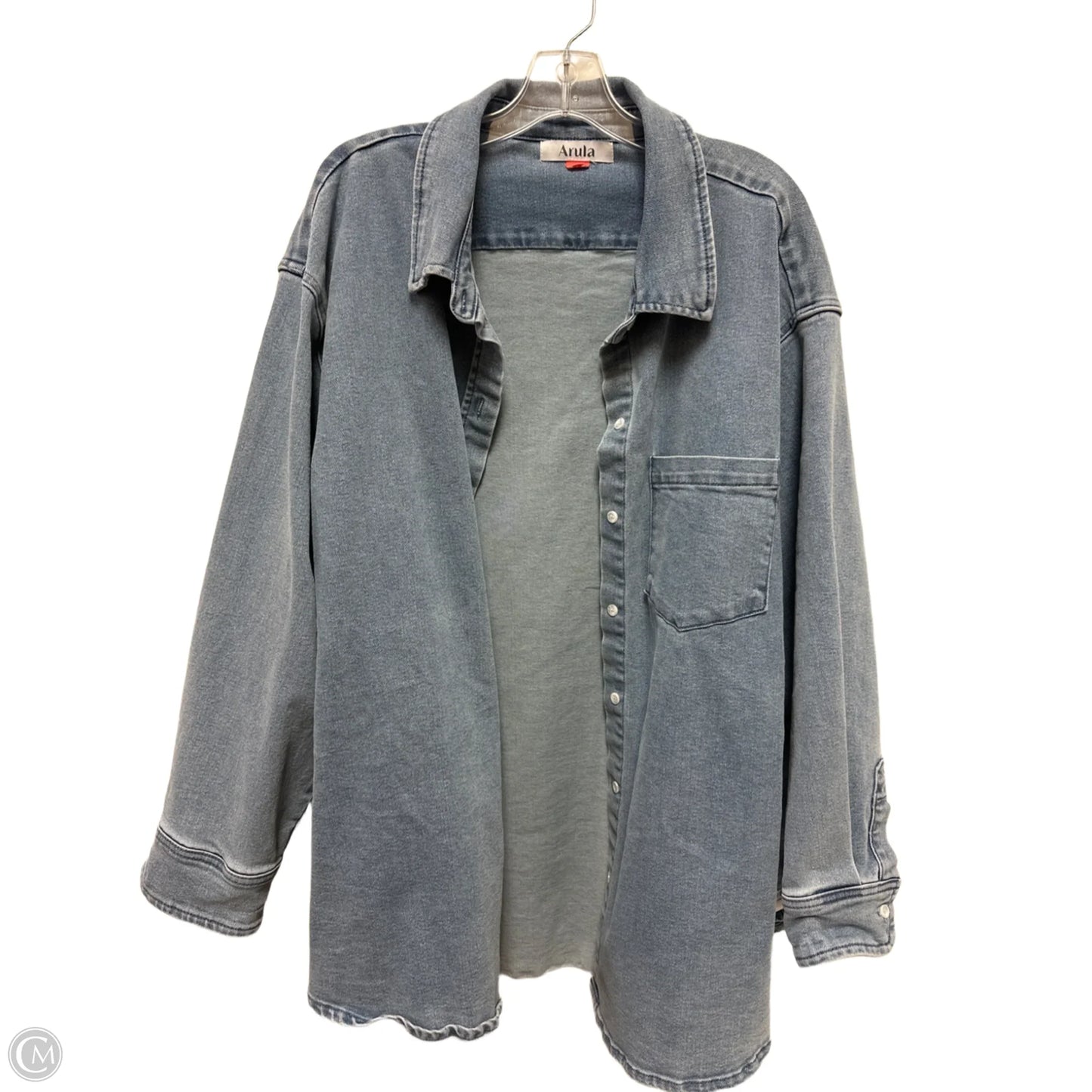 Jacket Denim By Clothes Mentor In Blue Denim, Size: 2x