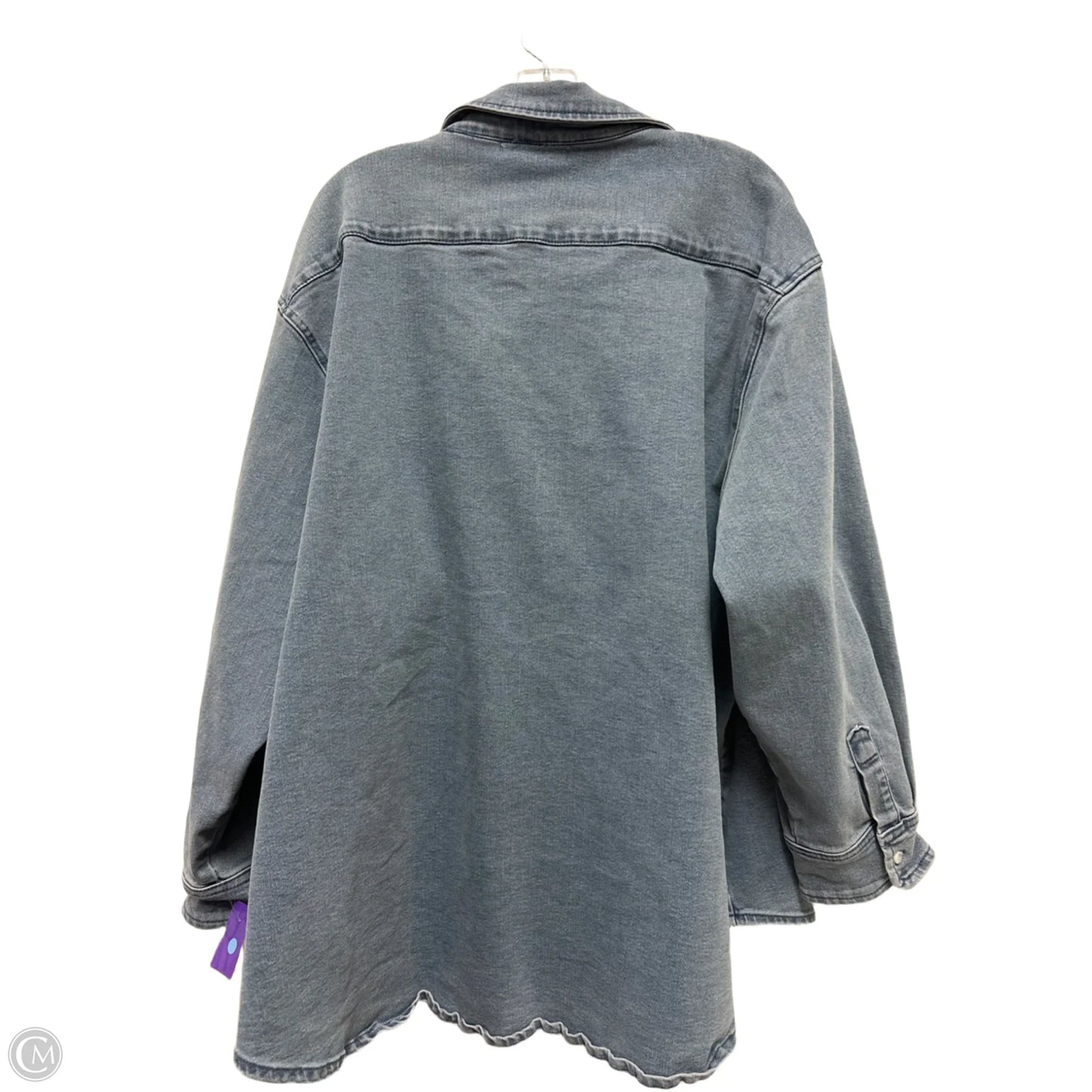 Jacket Denim By Clothes Mentor In Blue Denim, Size: 2x