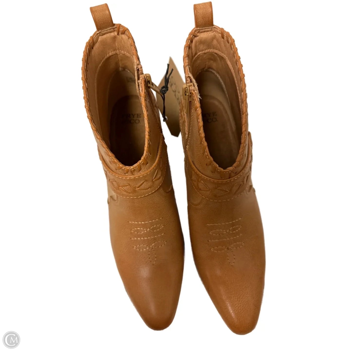 Boots Ankle Heels By Frye And Co In Brown, Size: 8.5