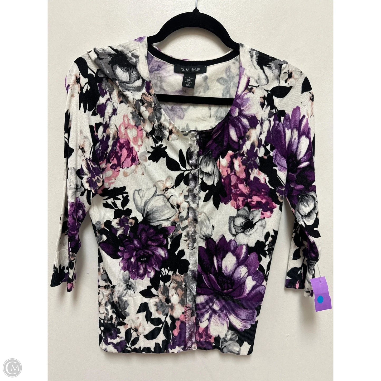 Cardigan By White House Black Market In Purple, Size: S