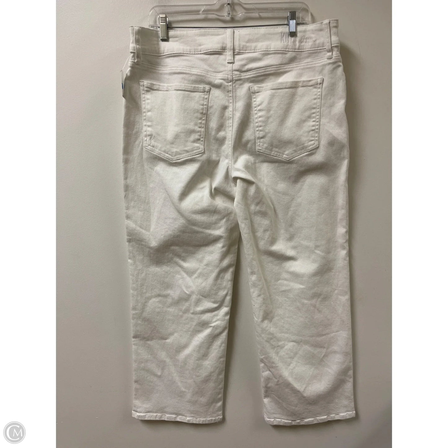 Jeans Straight By Kut In White, Size: 14