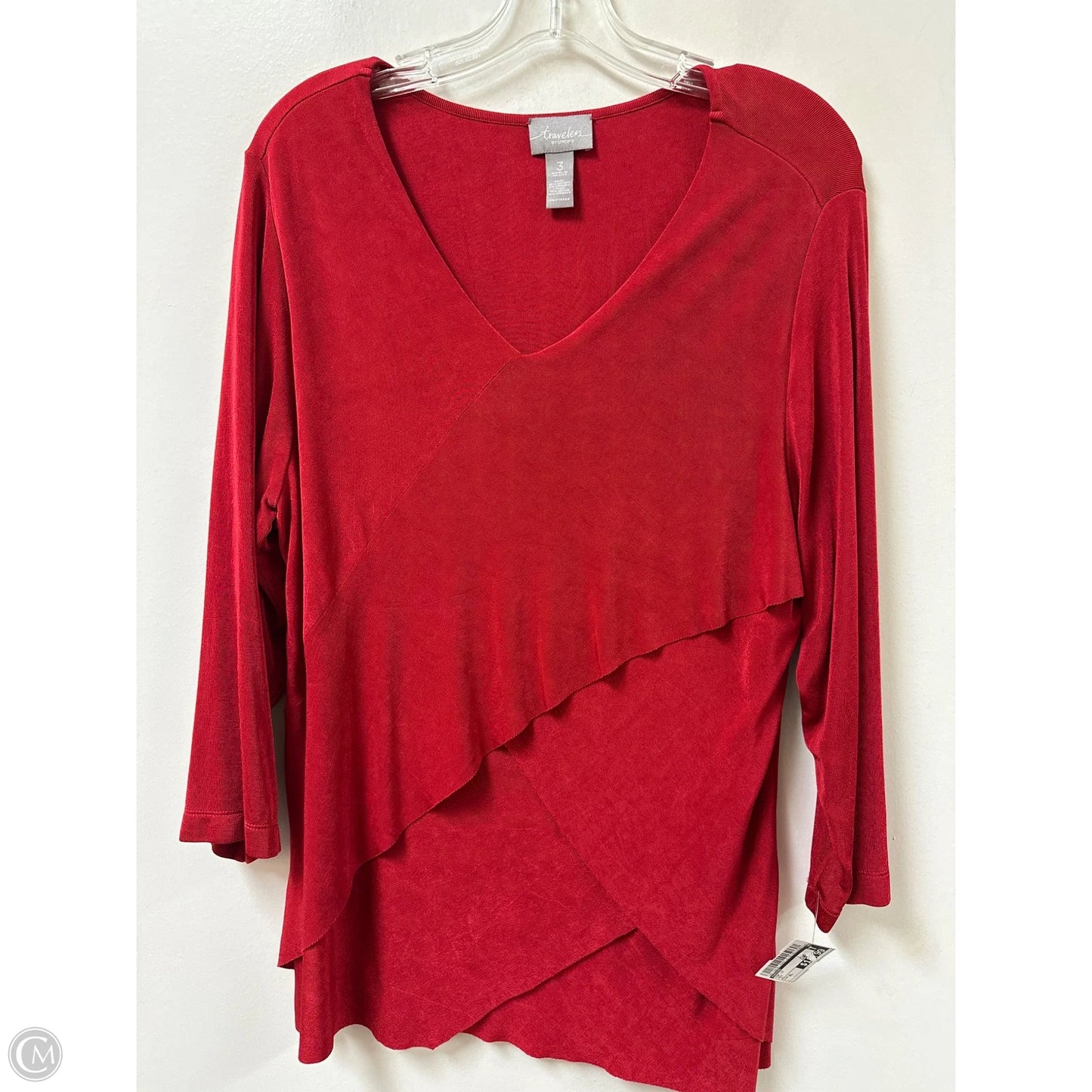 Top Long Sleeve By Chicos In Red, Size: Xl