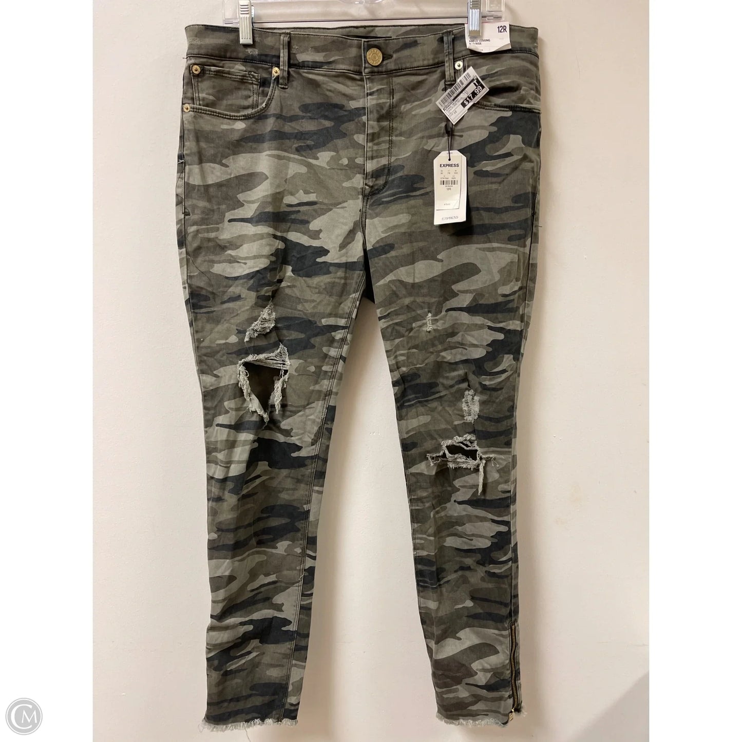 Jeans Skinny By Express In Camouflage Print, Size: 12