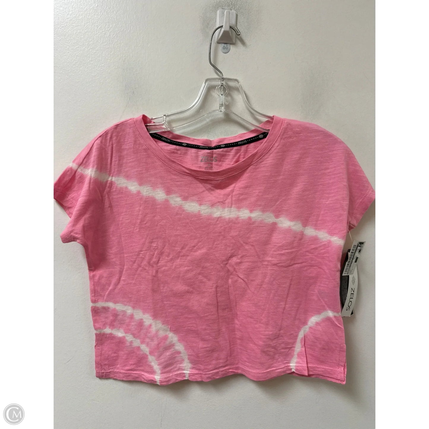 Athletic Top Short Sleeve By Zelos In Pink, Size: S