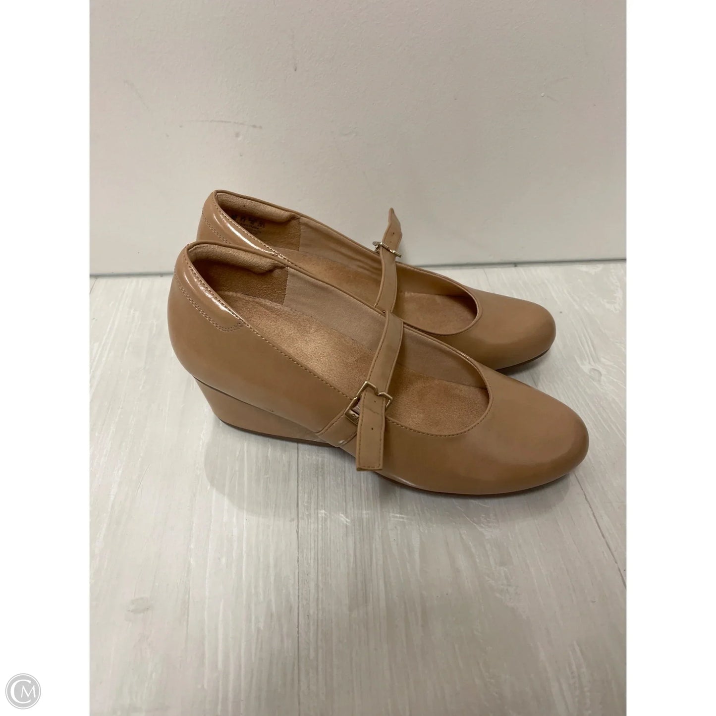Shoes Heels Wedge By Dr Scholls In Tan, Size: 9