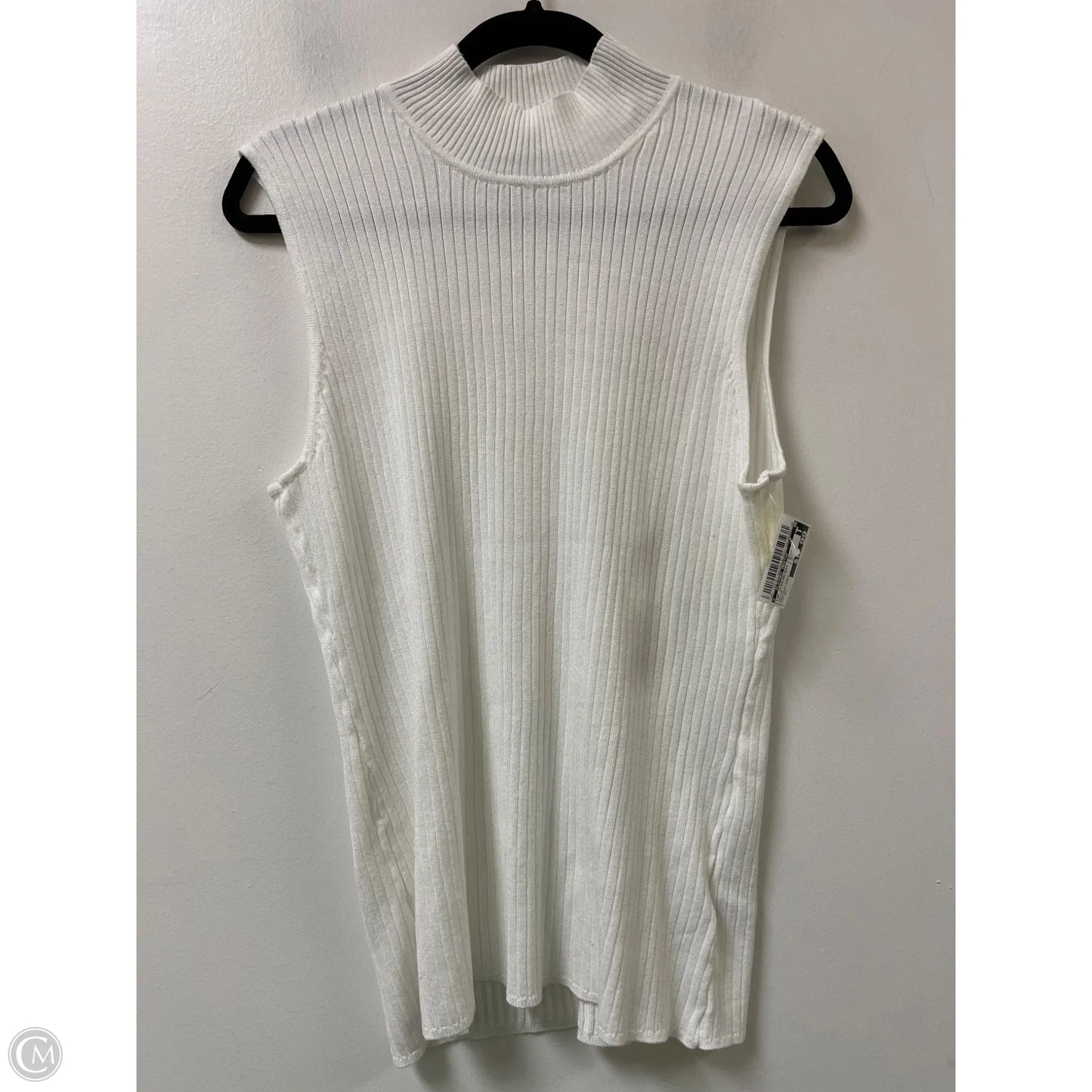 Top Sleeveless By Clothes Mentor In White, Size: Xl
