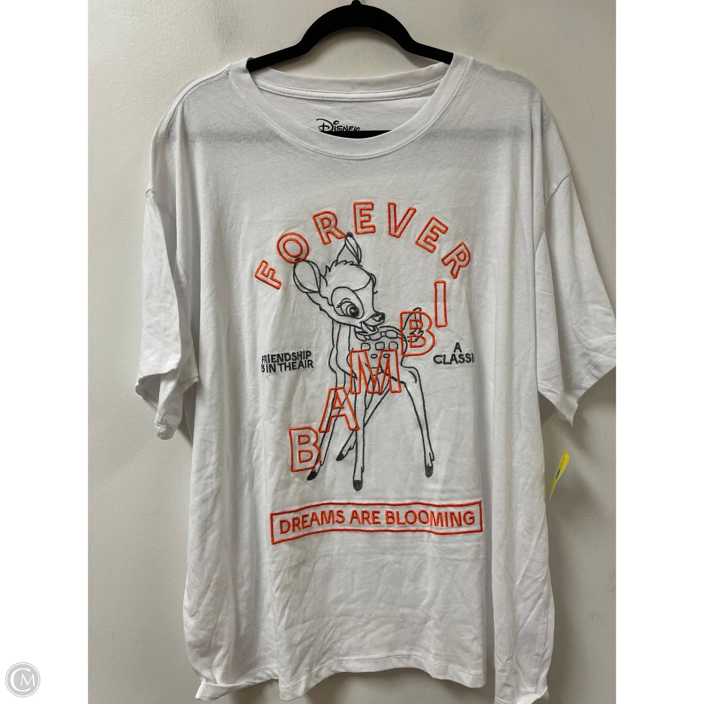 Top Short Sleeve By Disney In White, Size: 3x