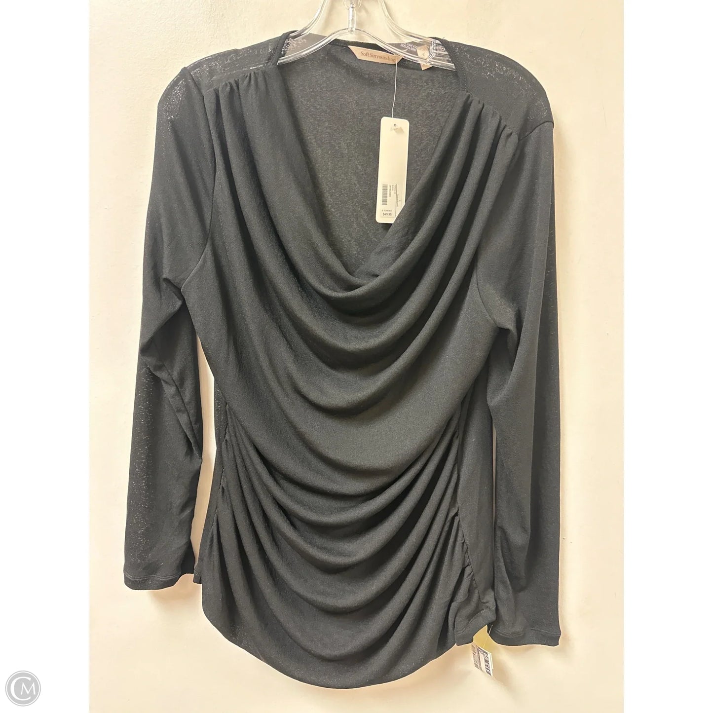 Top Long Sleeve By Soft Surroundings In Black, Size: L