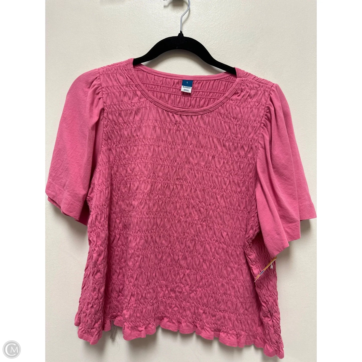 Top Short Sleeve By Old Navy In Pink, Size: L