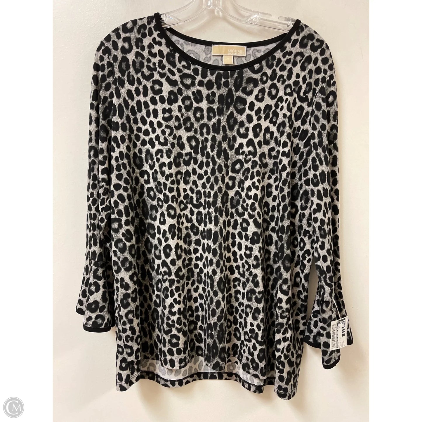 Top Long Sleeve By Michael By Michael Kors In Animal Print, Size: Xl