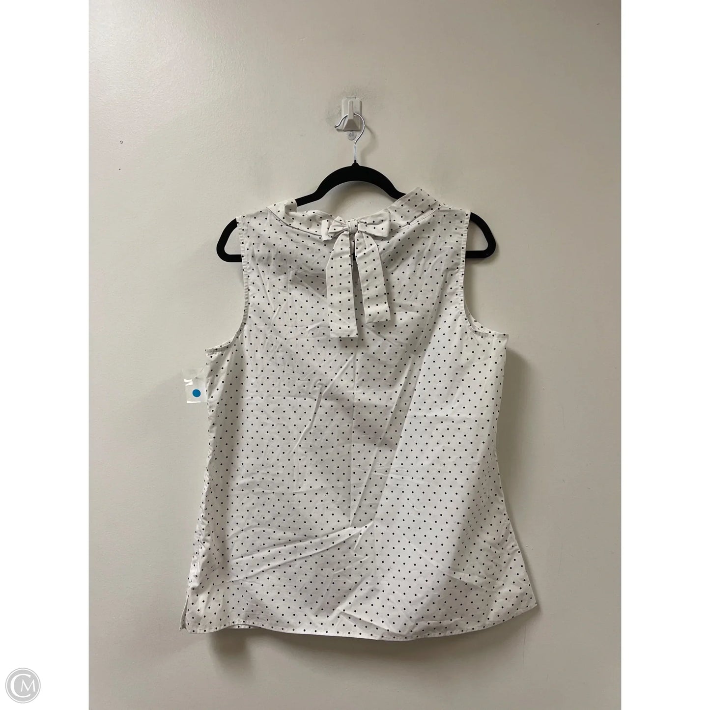 Top Sleeveless By Talbots In Polkadot Pattern, Size: L