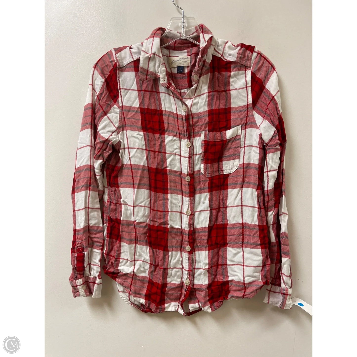 Top Long Sleeve By Universal Thread In Red, Size: S