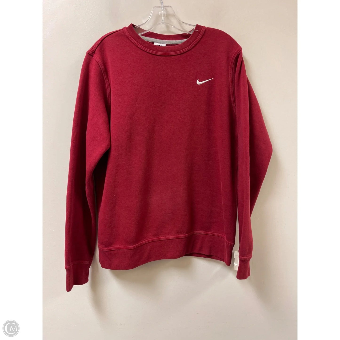 Athletic Sweatshirt Crewneck By Nike In Red, Size: M