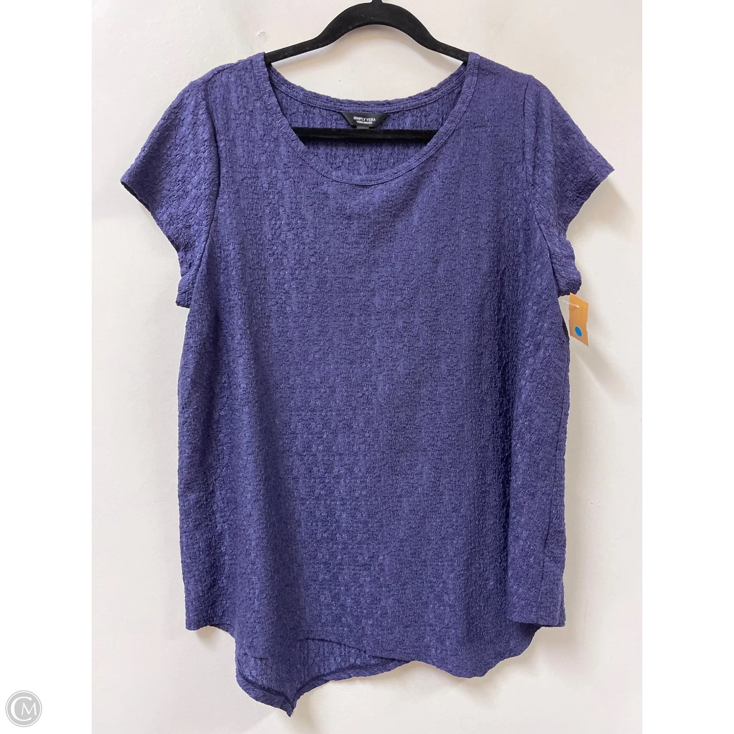 Top Short Sleeve By Simply Vera In Purple, Size: Xl