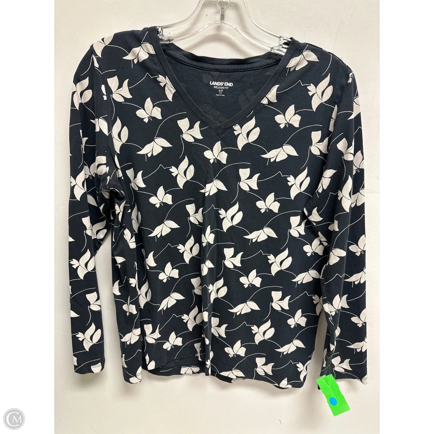 Top Long Sleeve By Lands End In Grey, Size: S