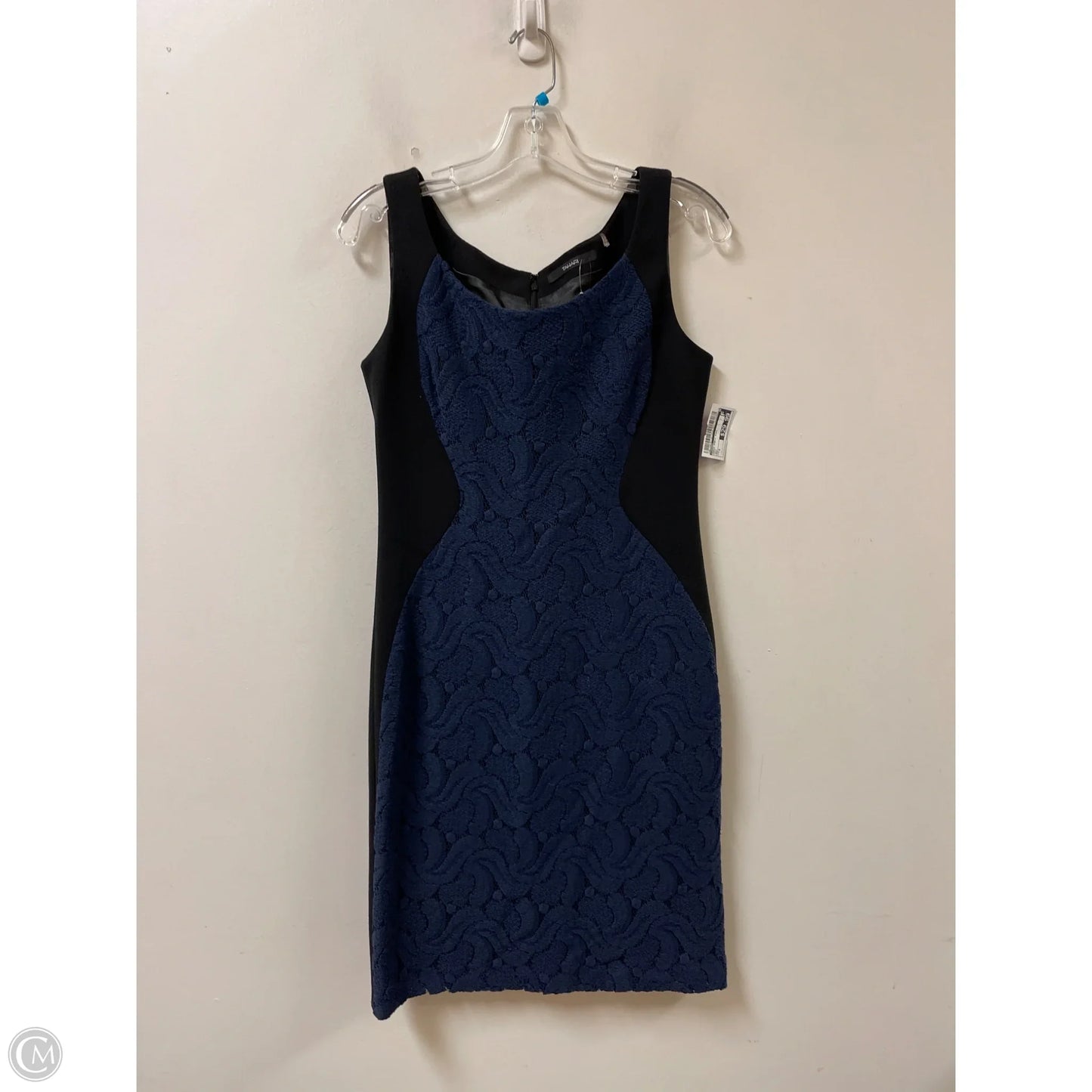 Dress Party Midi By Tahari In Navy, Size: S
