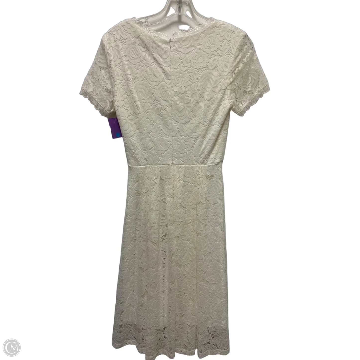 Dress Party Midi By Clothes Mentor In Cream, Size: S