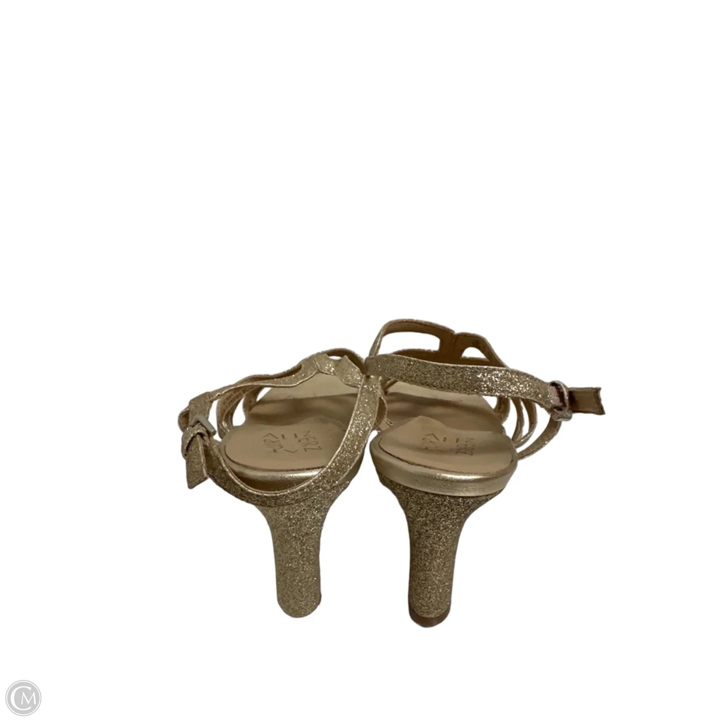 Sandals Heels Stiletto By Naturalizer In Gold, Size: 9.5