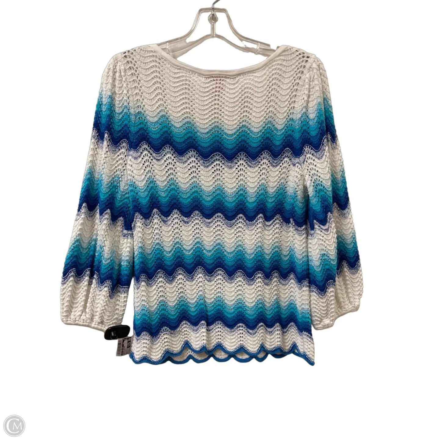 Sweater Designer By Lilly Pulitzer In Blue & White, Size: L