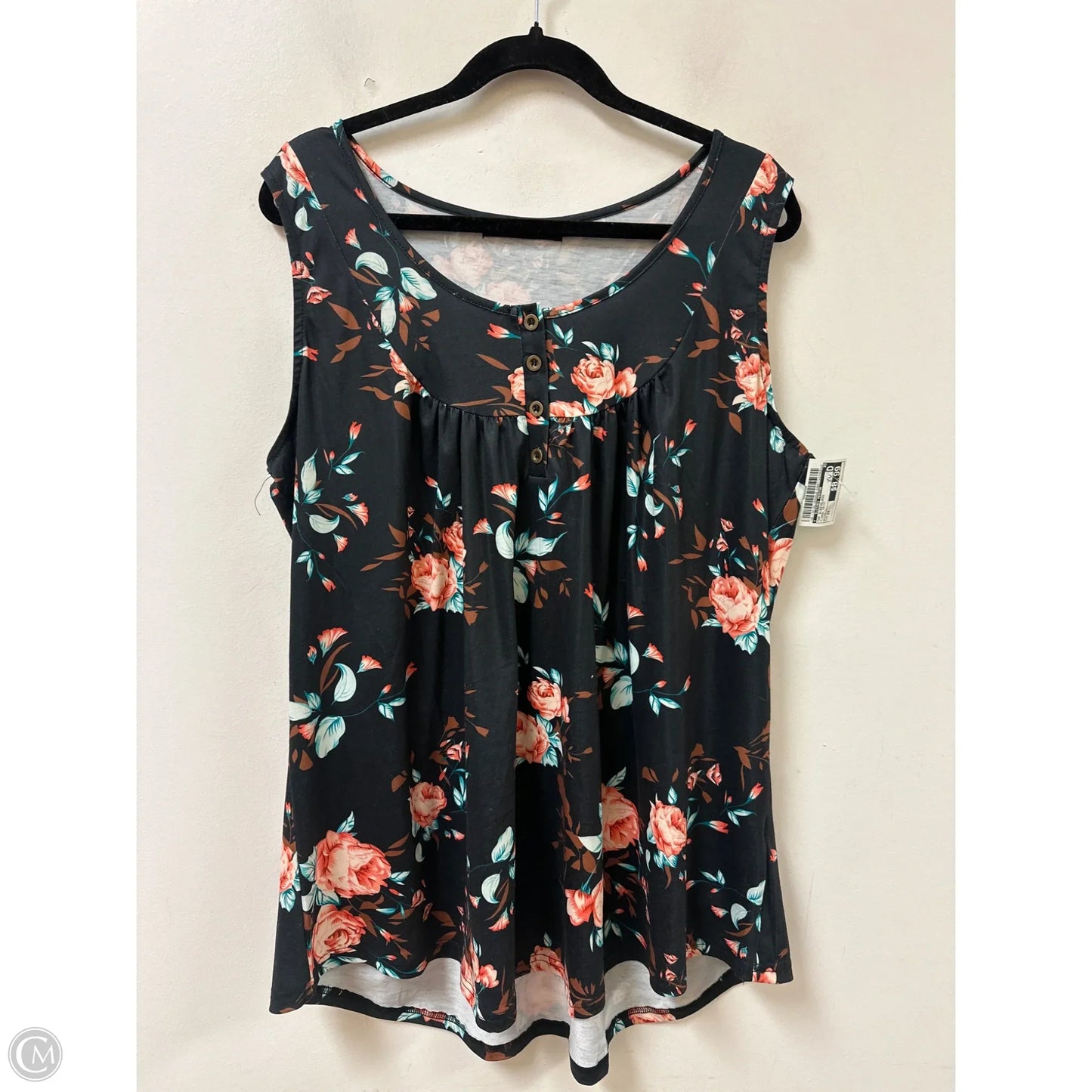 Top Sleeveless By Clothes Mentor In Floral Print, Size: 2x