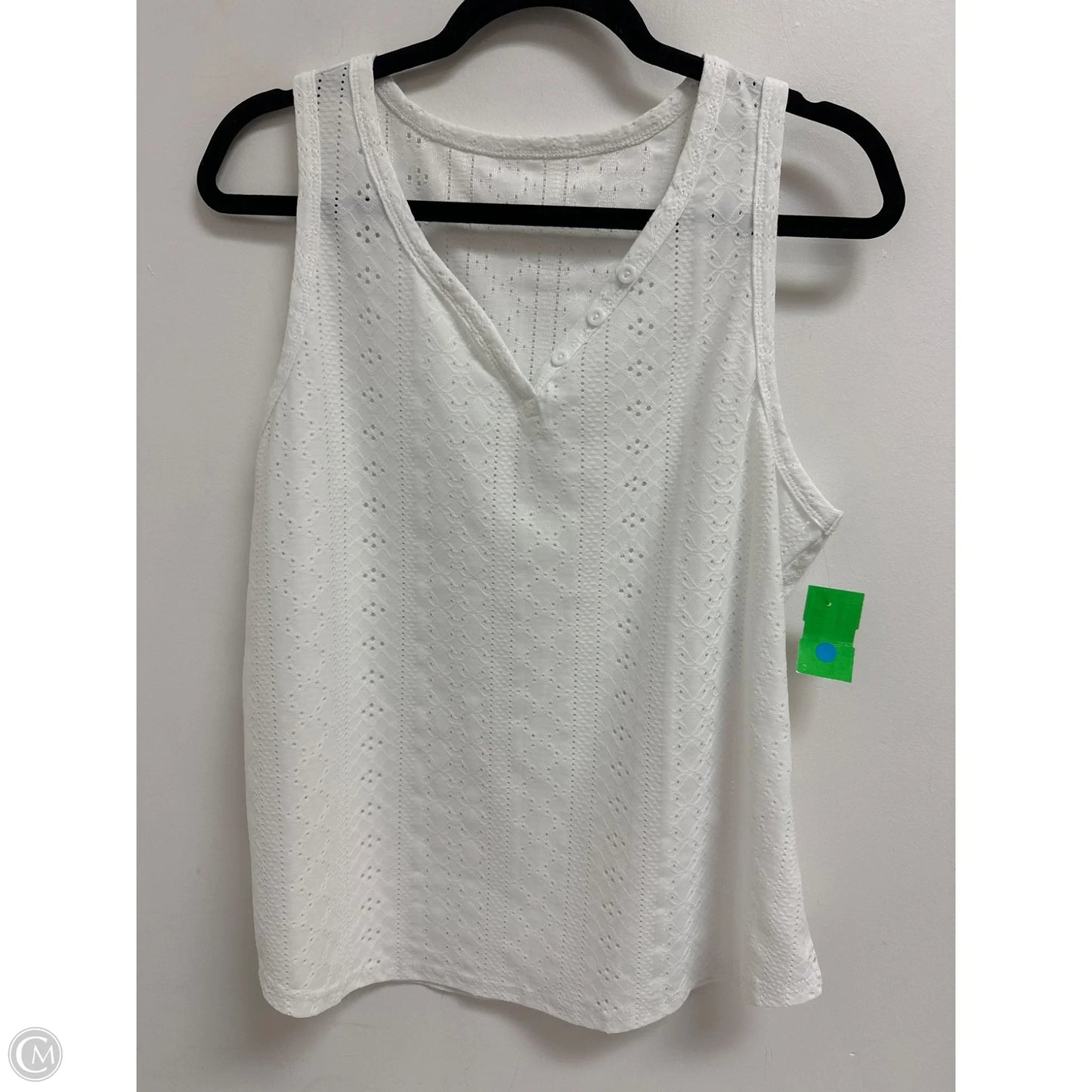 Top Sleeveless By Clothes Mentor In White, Size: Xl