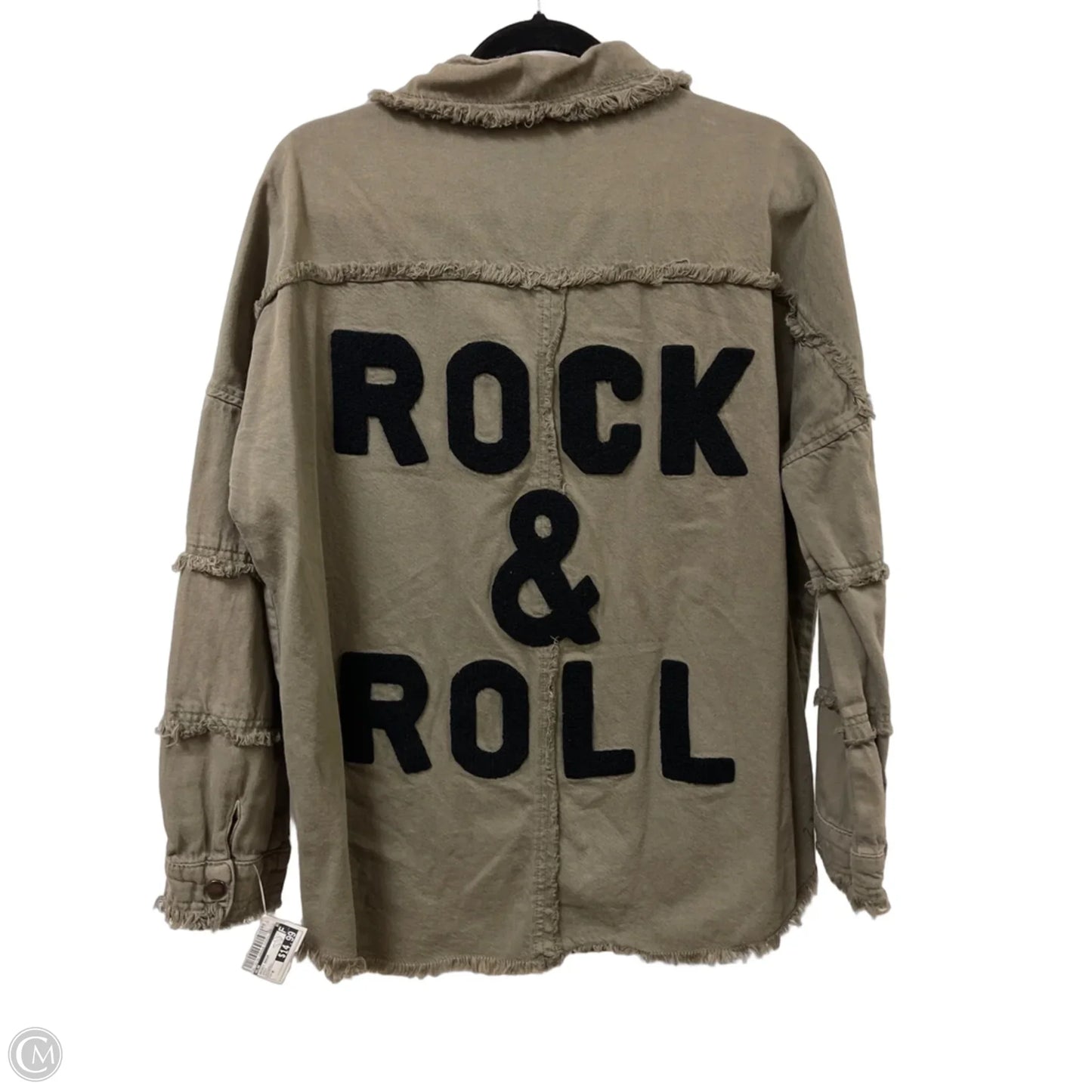 Jacket Denim By Elan In Green, Size: M