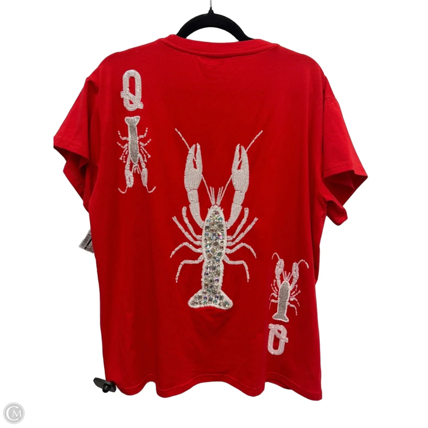 Top Short Sleeve By Cmc In Red, Size: L