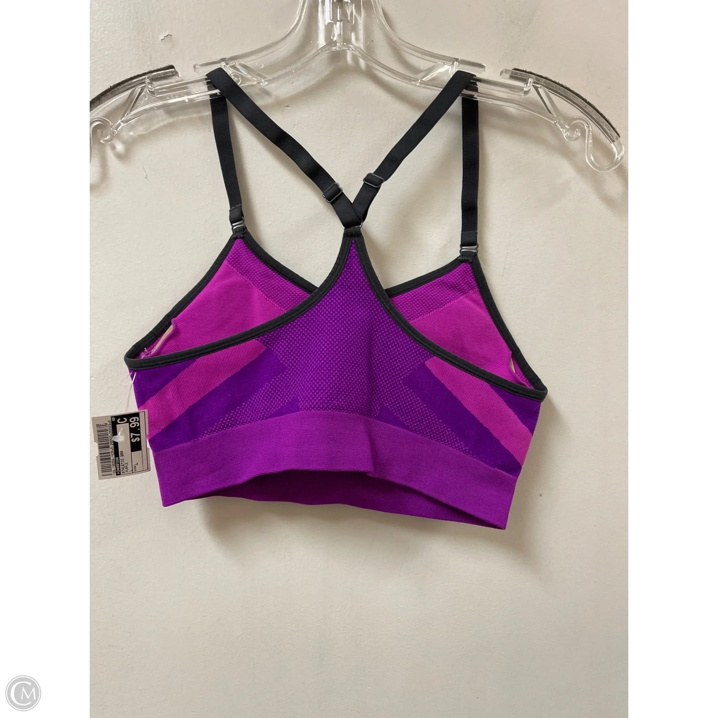 Athletic Bra By Champion In Purple, Size: L