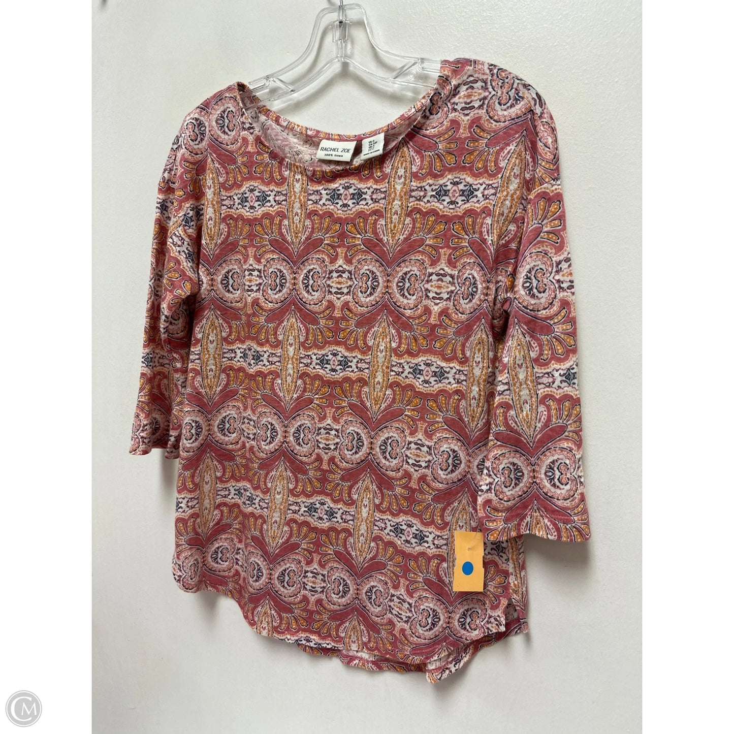 Top Long Sleeve By Rachel Zoe In Pink & White, Size: S