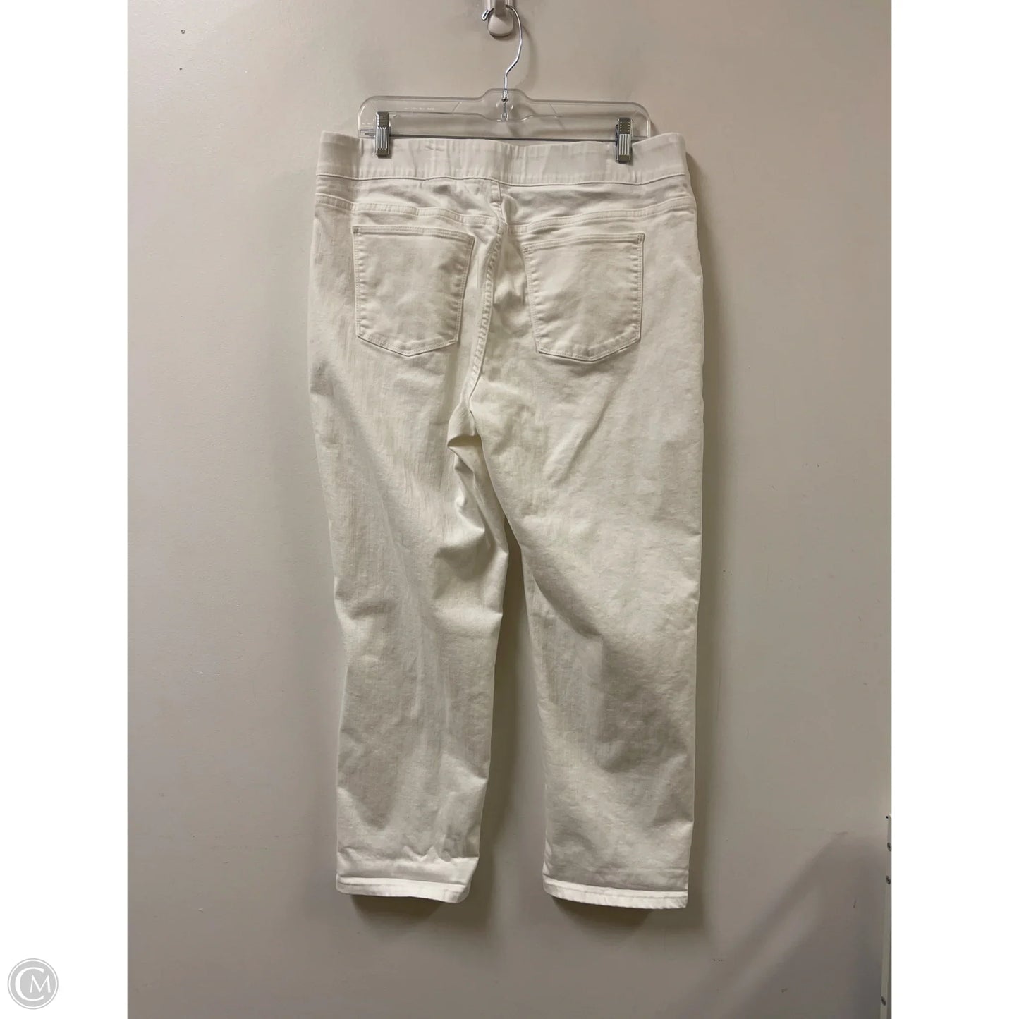 Jeans Straight By Soft Surroundings In White Denim, Size: 12