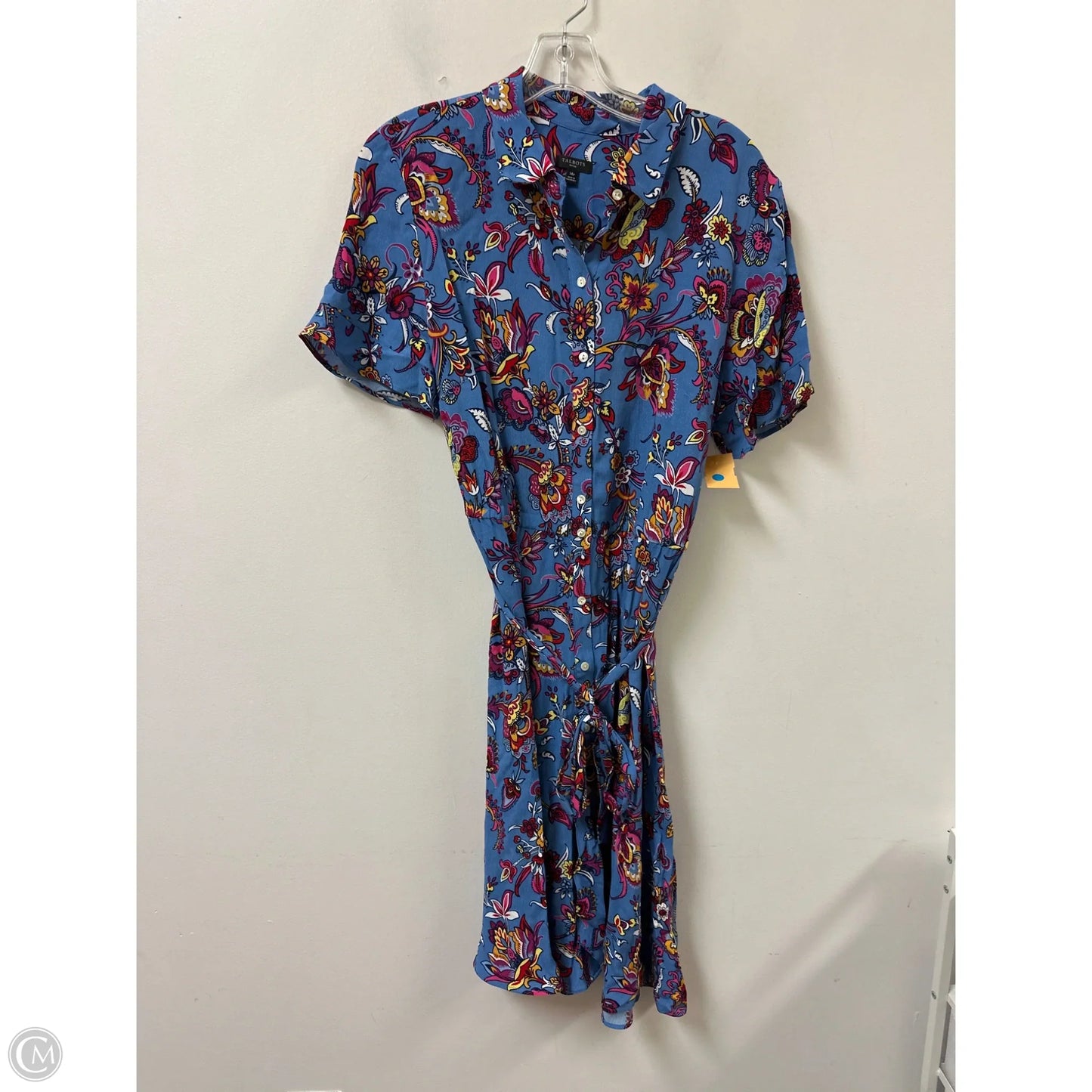 Dress Casual Midi By Talbots In Blue & Pink, Size: Lp