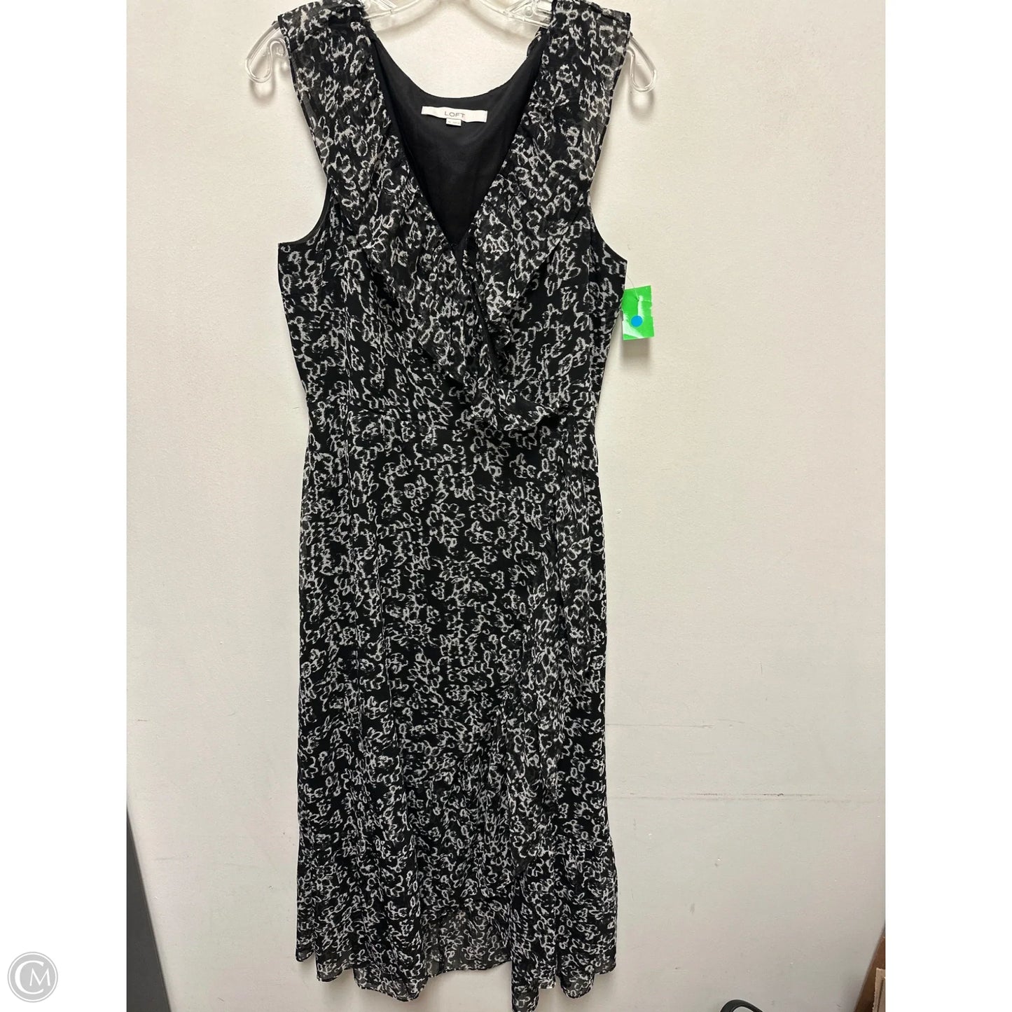 Dress Casual Maxi By Loft In Black & White, Size: M