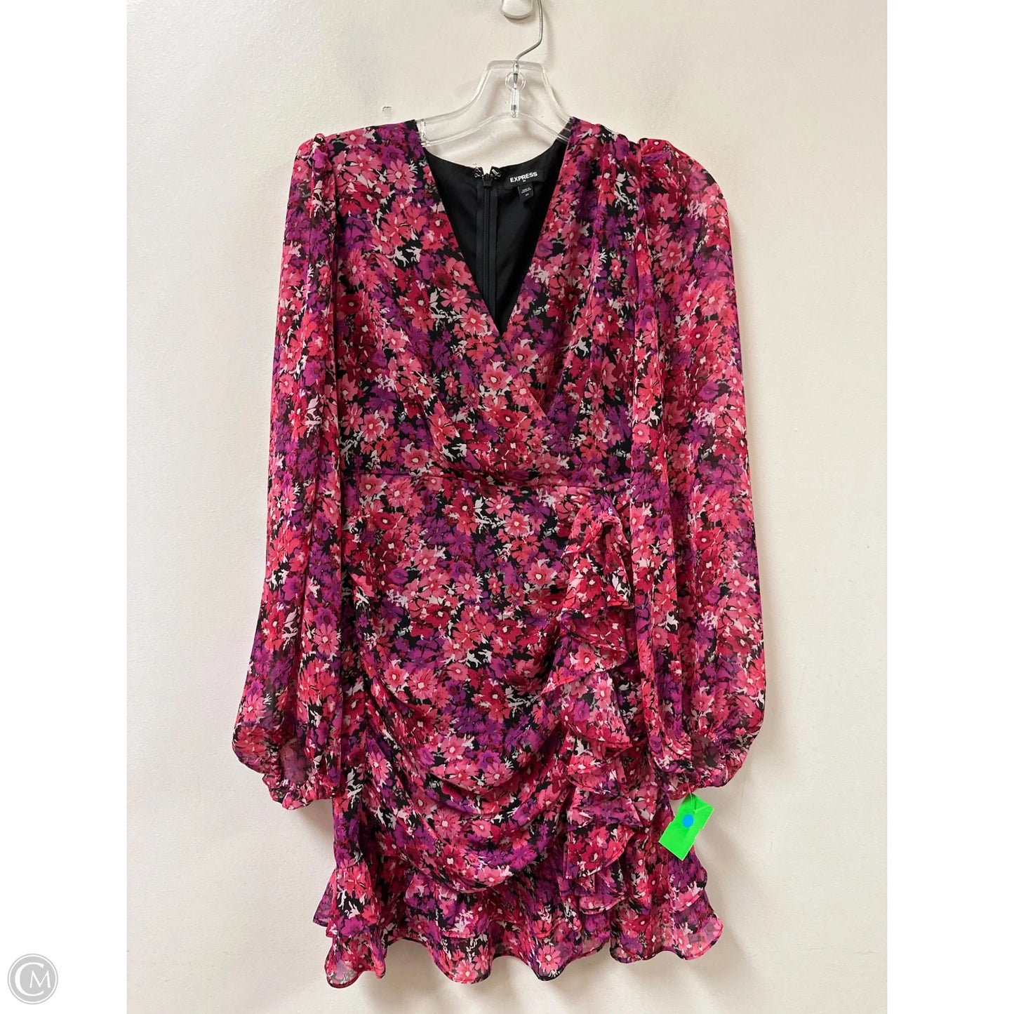 Dress Casual Short By Express In Floral Print, Size: Xs