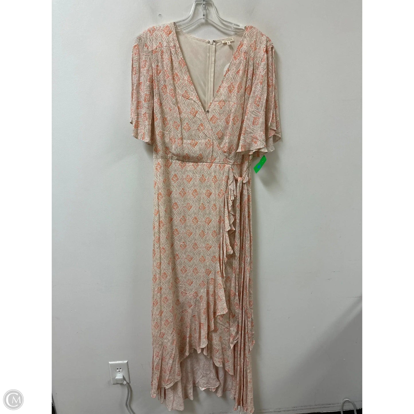 Dress Casual Maxi By En Creme In Cream & Orange, Size: M